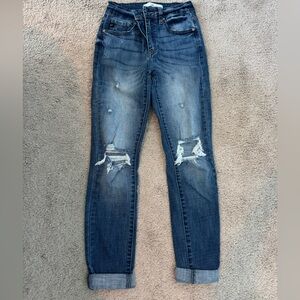KanCan High Rise Distressed Denim Jeans